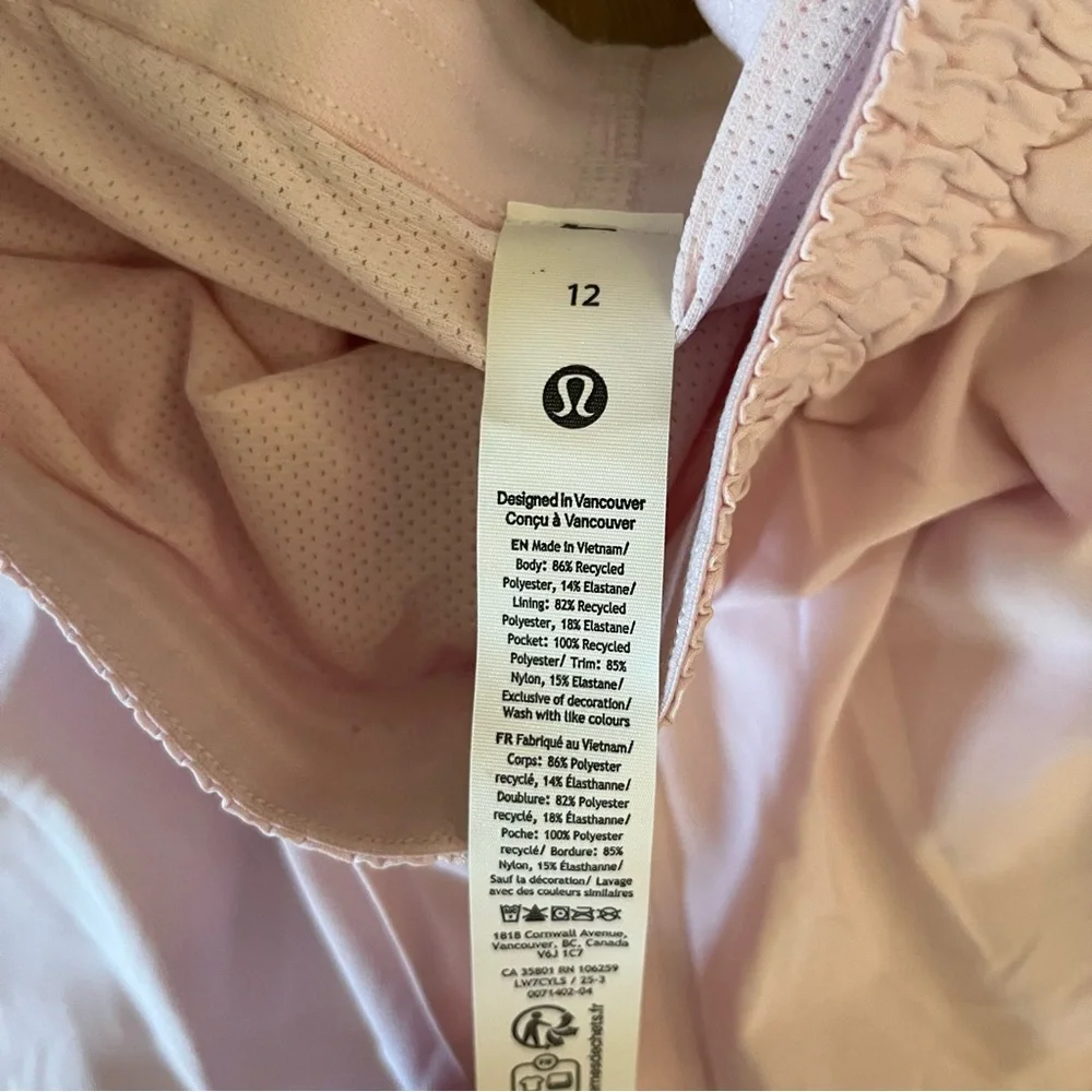 NWT Lululemon Court Rival High-Rise Short 3” Blissful pink/Red Clay 12 - Picture 10 of 10